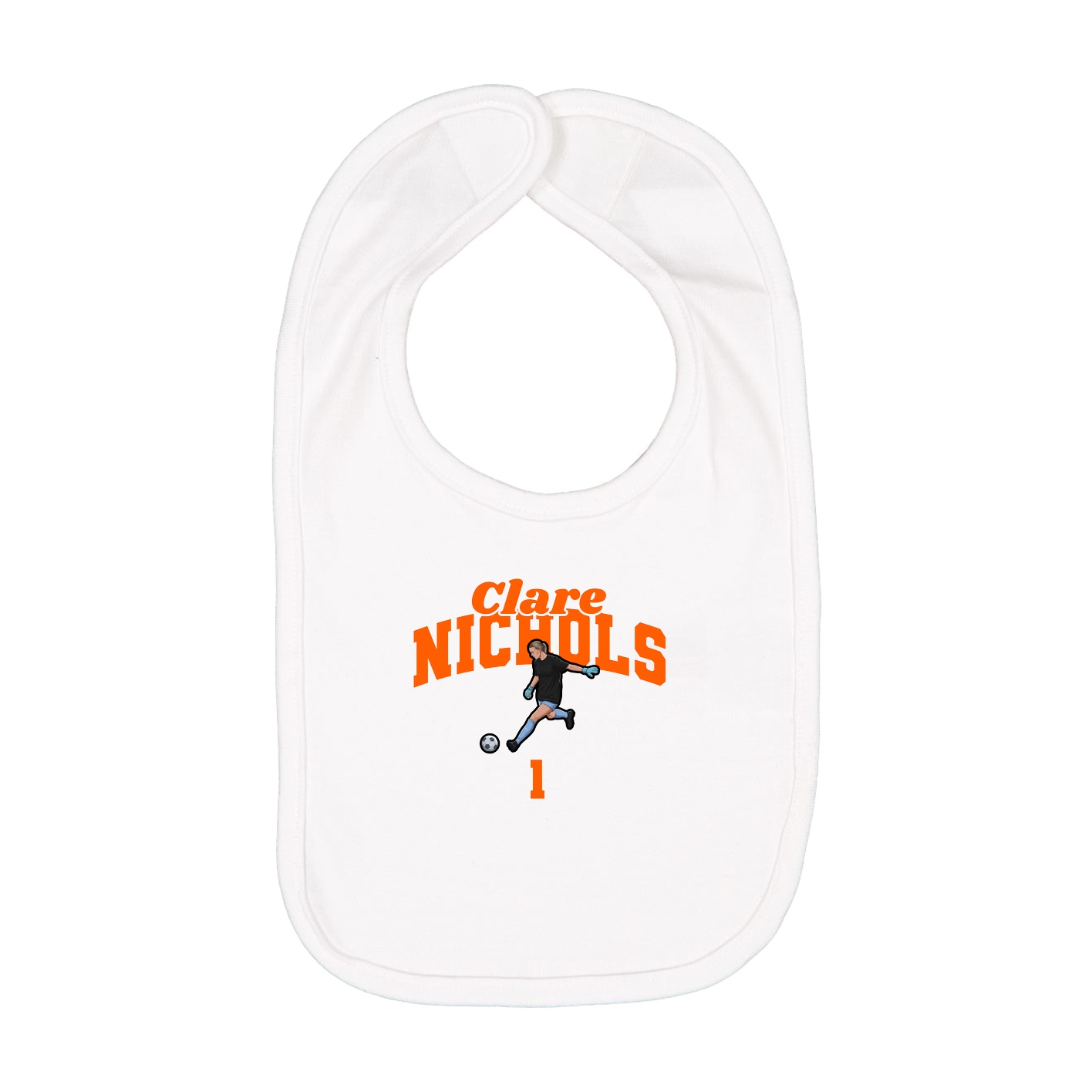 Infant Bib — Signature Arch in White