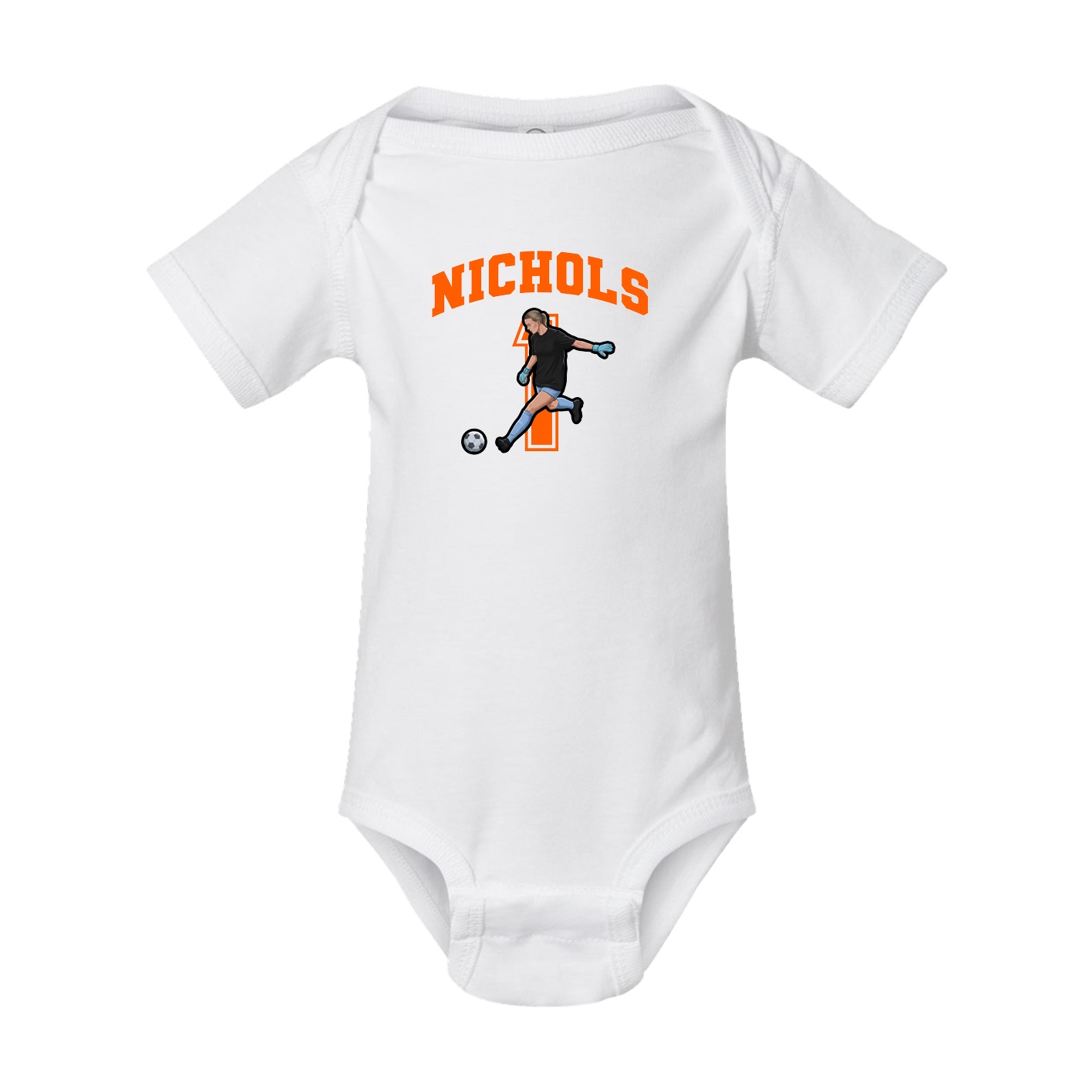Baby Onesie — Number in White