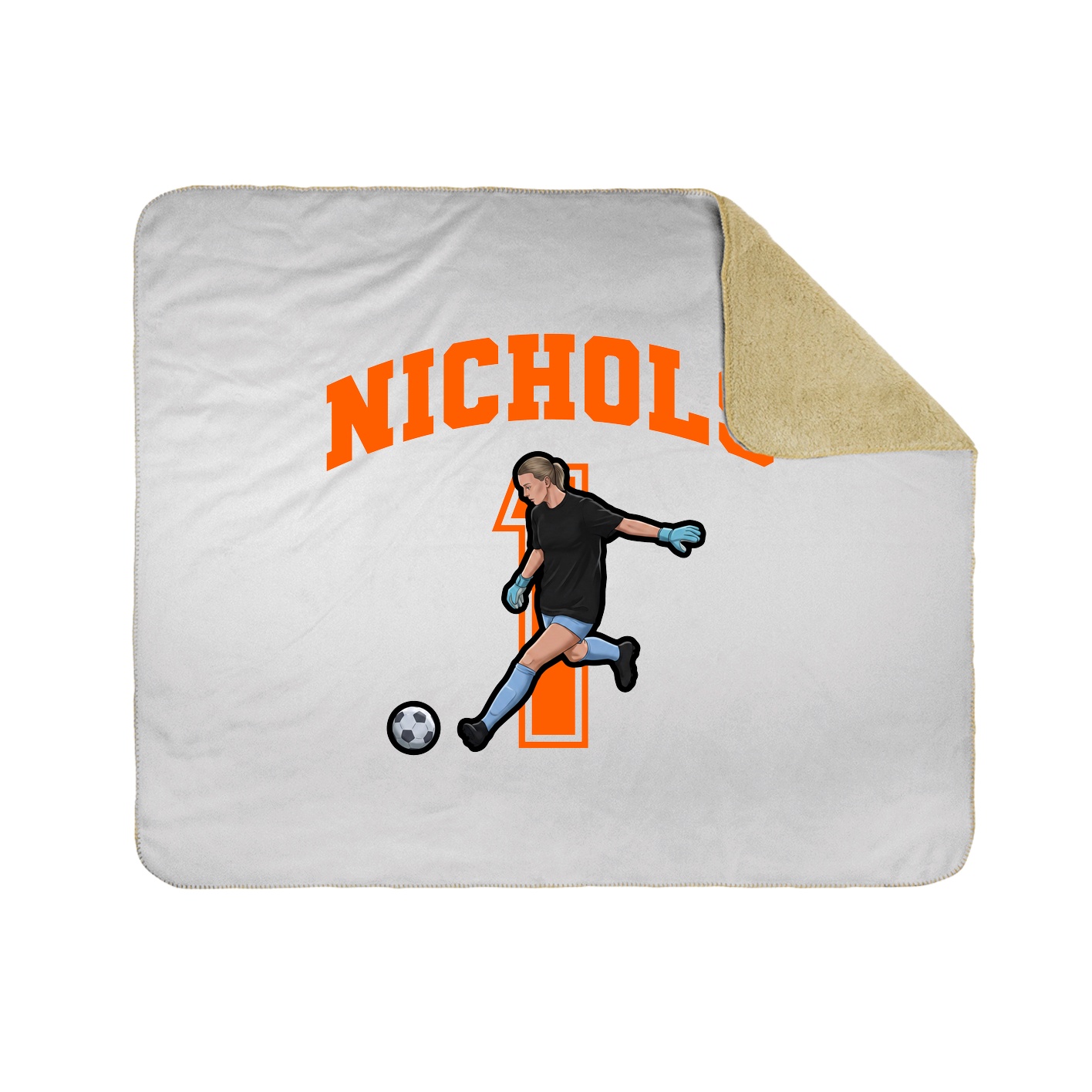 Throw Blanket — Number in White