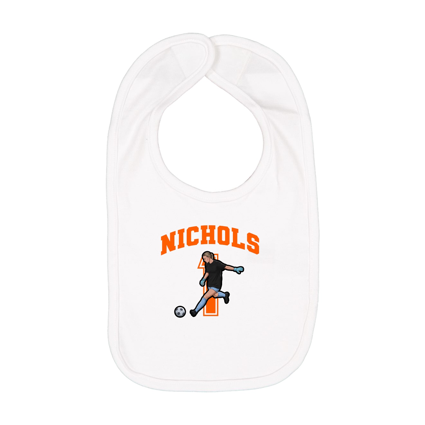 Infant Bib — Number in White