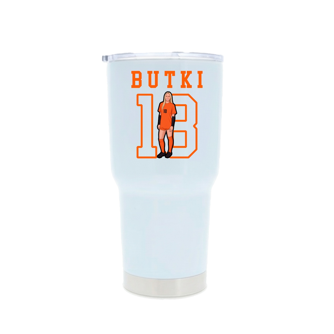 30oz Stainless Steel Tumbler — Shirsey in White