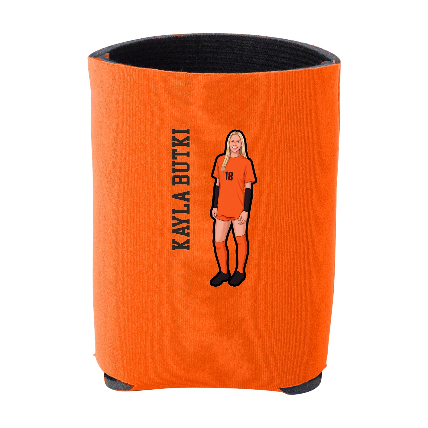 Can Holder — Name Vertical in Orange