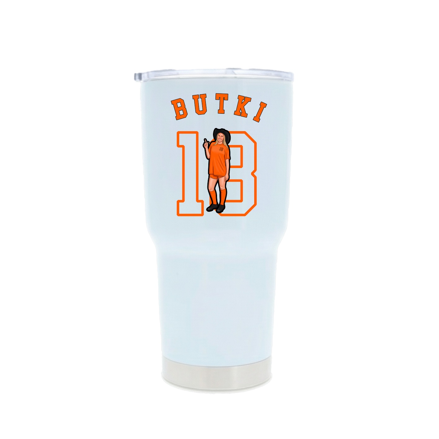 30oz Stainless Steel Tumbler — Shirsey Arch in White
