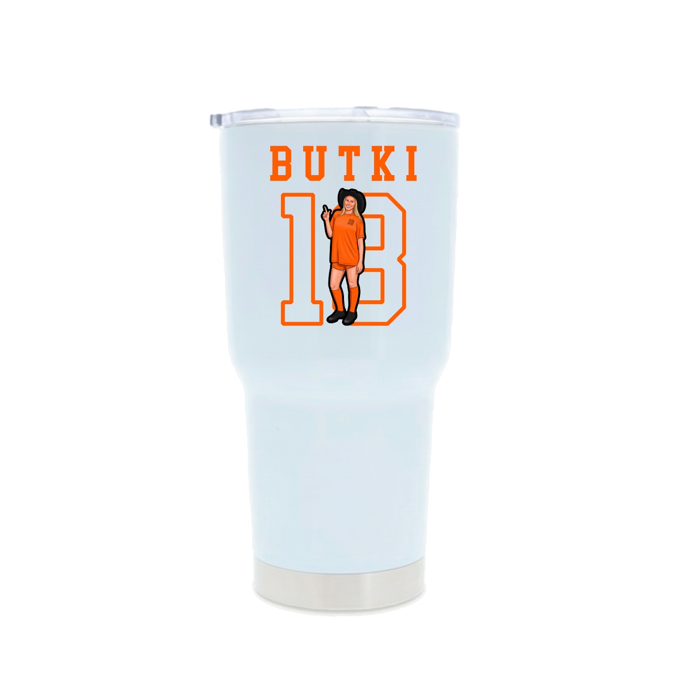 30oz Stainless Steel Tumbler — Shirsey in White
