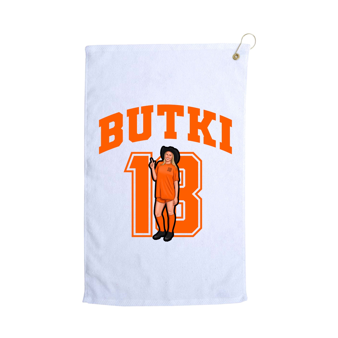 Golf Towel — Number in White