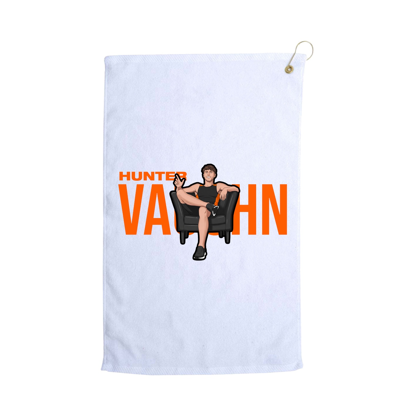 Golf Towel — Player Name in White