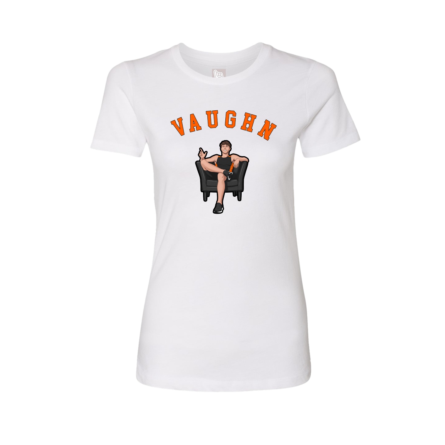 Fitted Women's Tee — Shirsey Arch in White