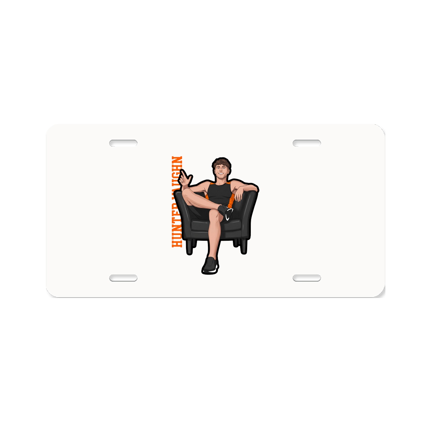 License Plate — Name Vertical in Classic