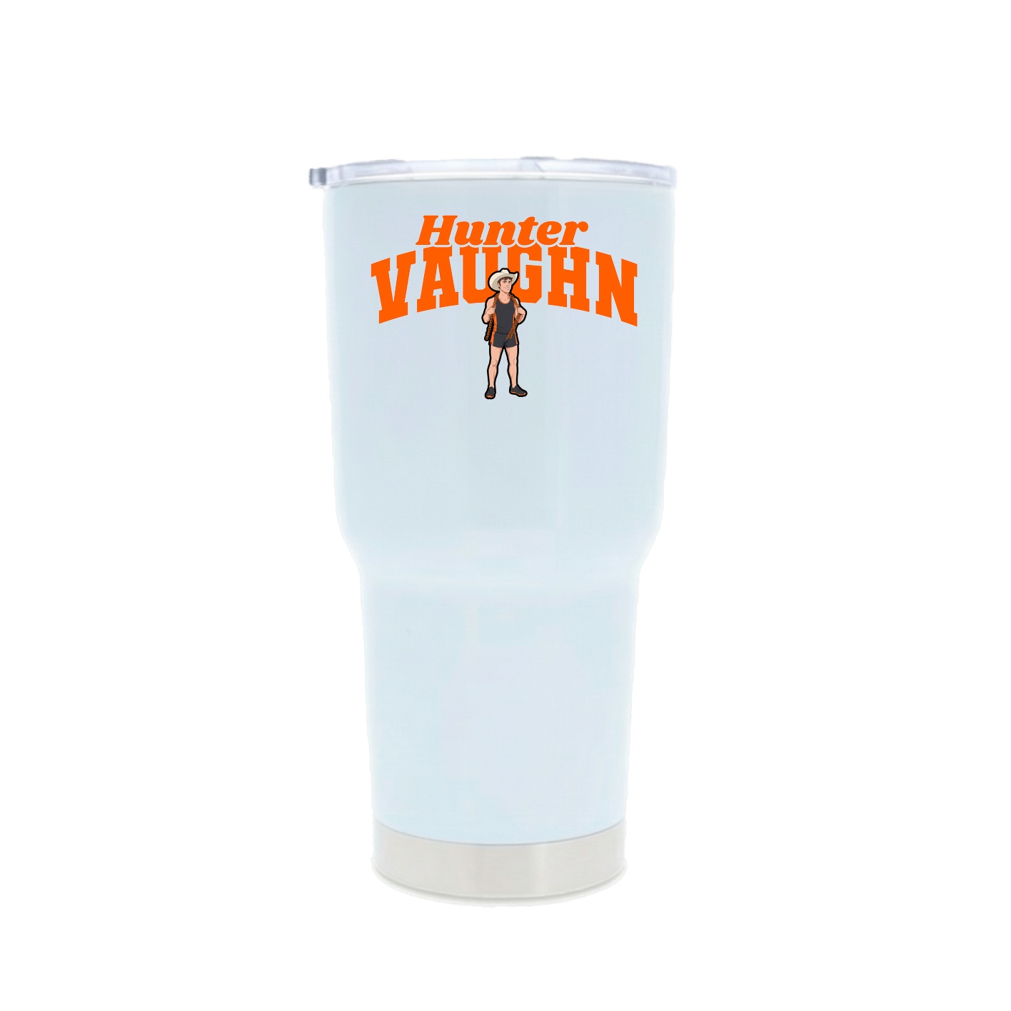 30oz Stainless Steel Tumbler — Signature Arch in White