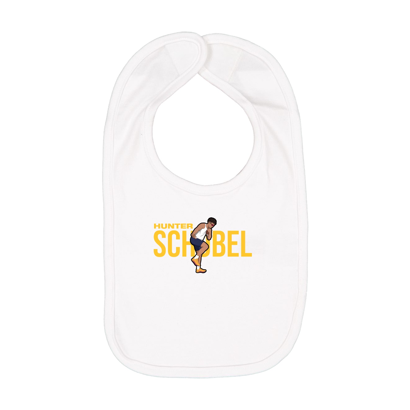 Infant Bib — Player Name in White