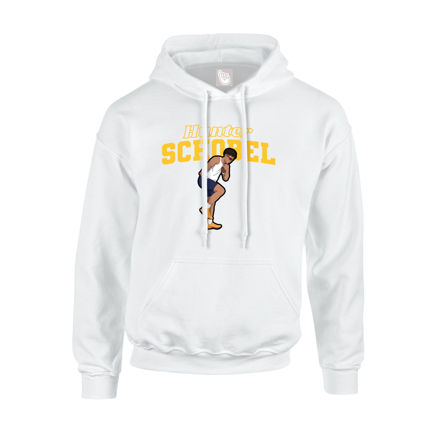 Hoodie — Name Arch in White