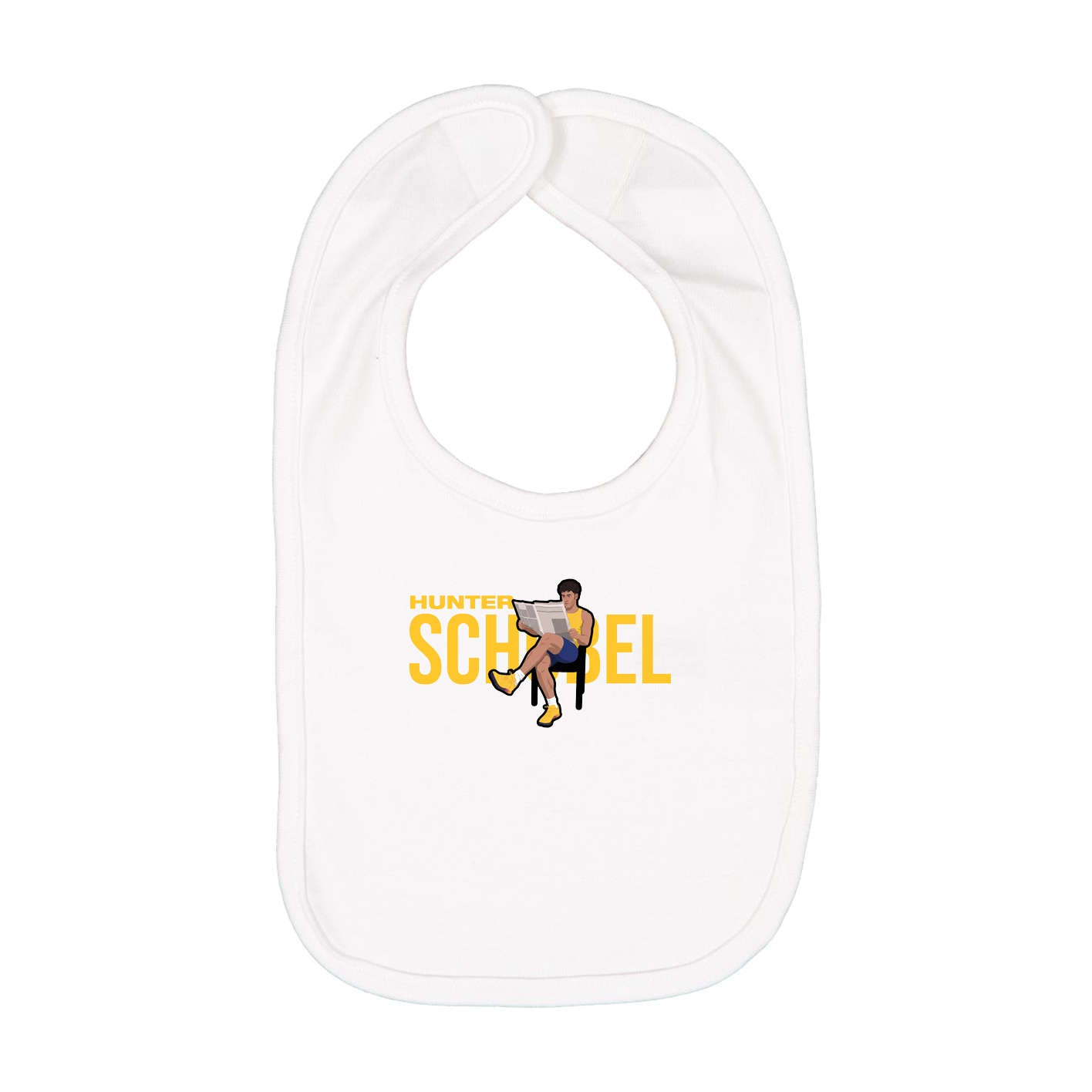 Infant Bib — Player Name in White