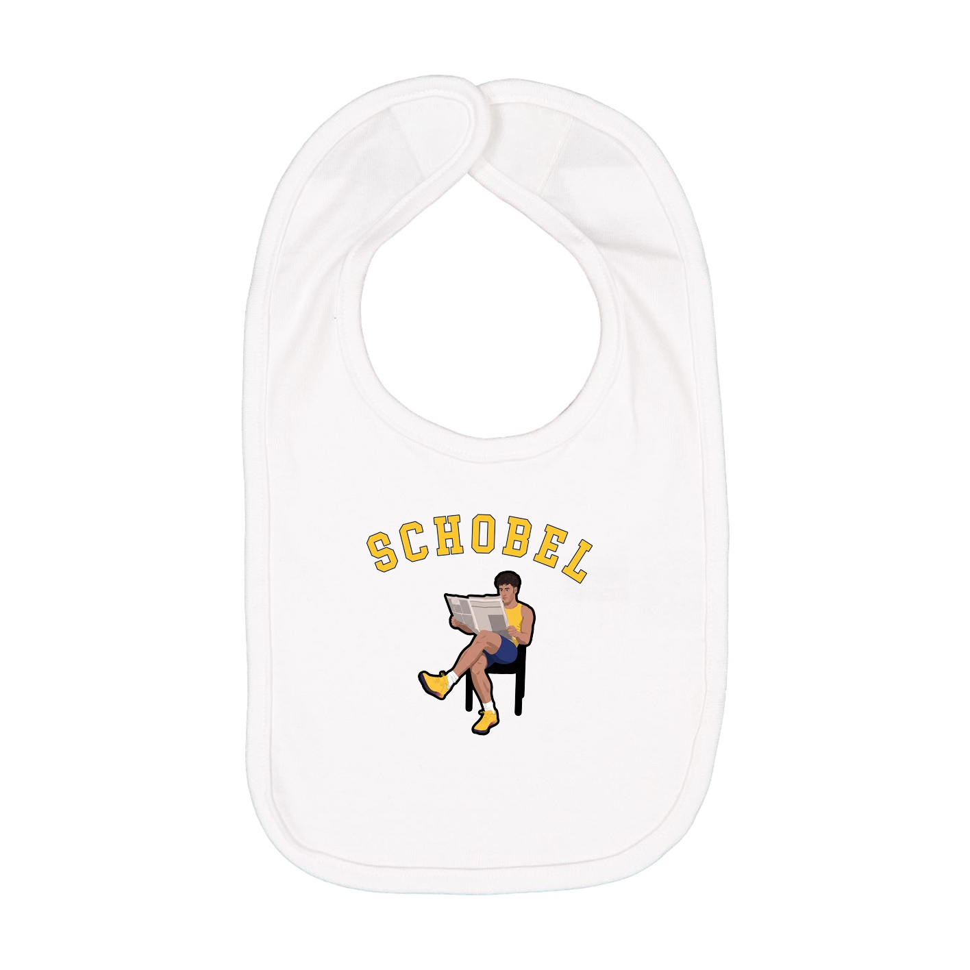 Infant Bib — Shirsey Arch in White