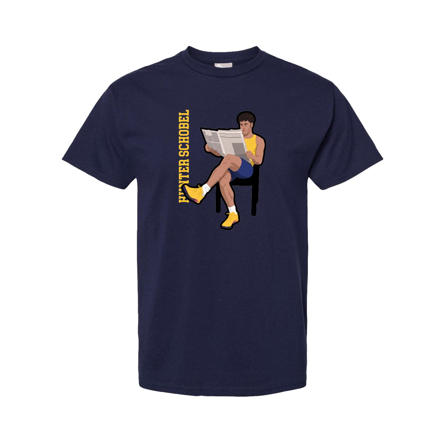 Youth Tee — Name Vertical in Navy