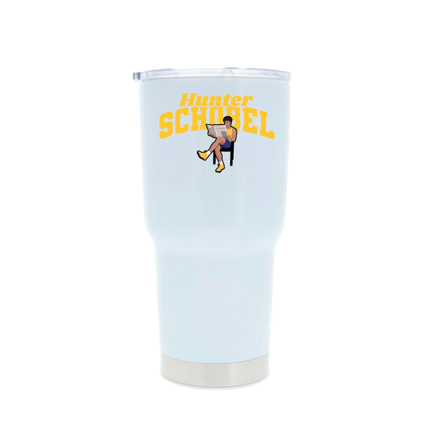 30oz Stainless Steel Tumbler — Signature Arch in White