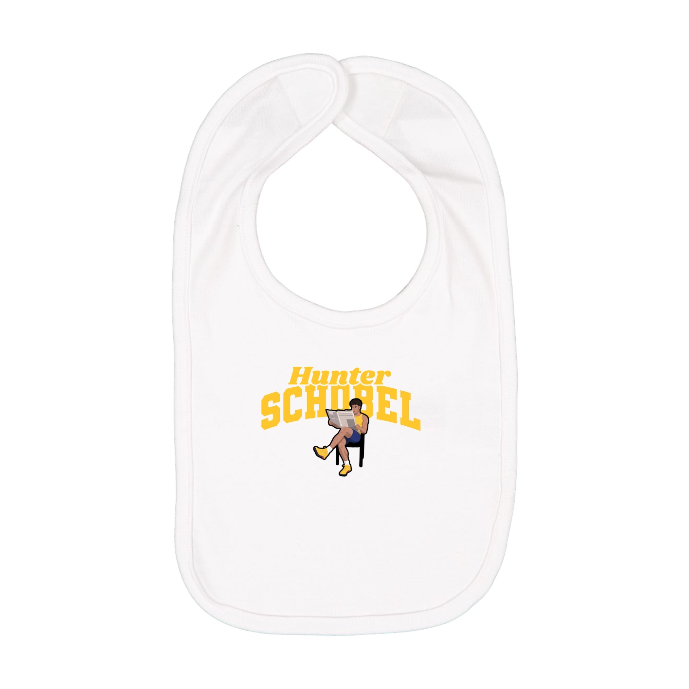 Infant Bib — Signature Arch in White
