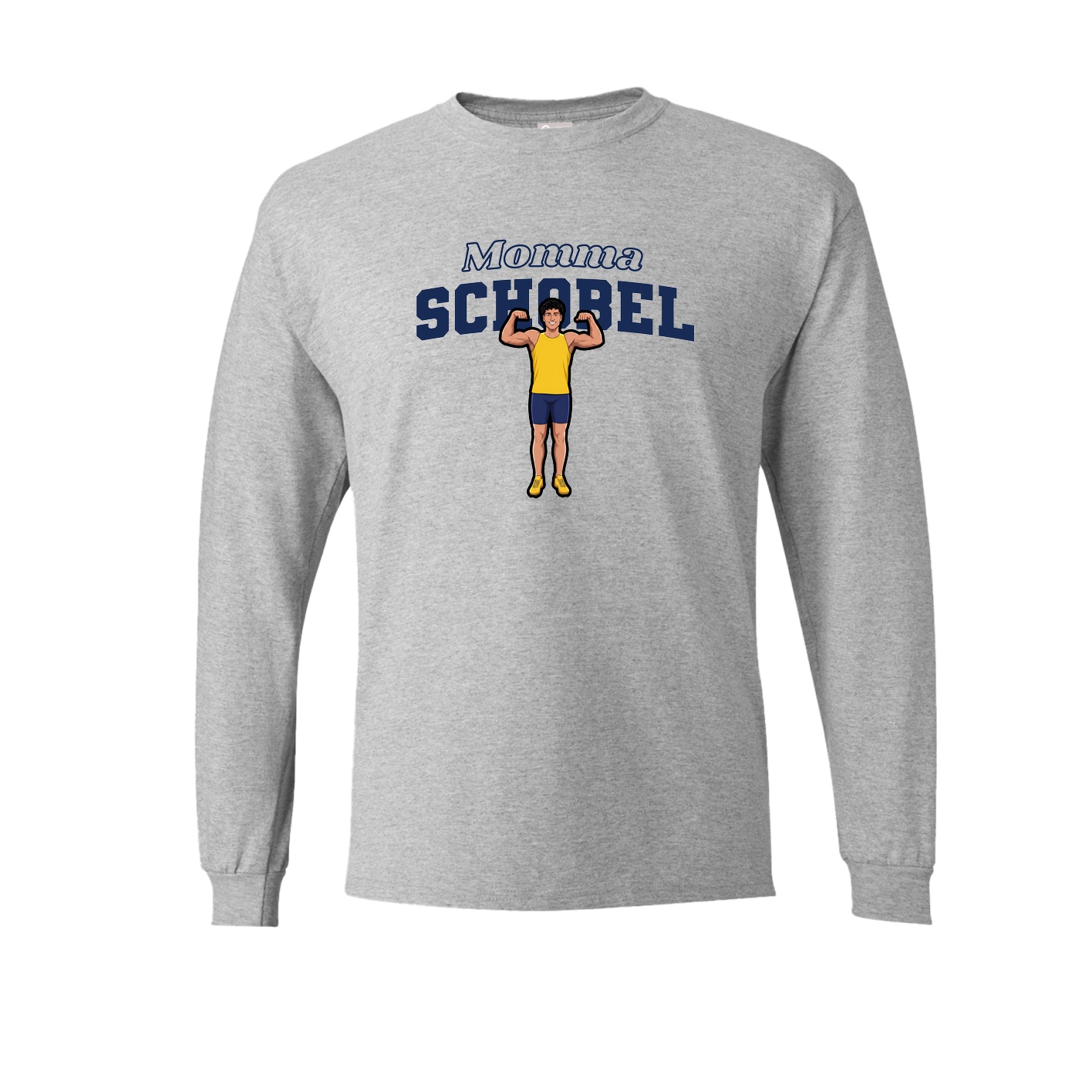 Long Sleeve Tee — Mothers Day Block in Grey