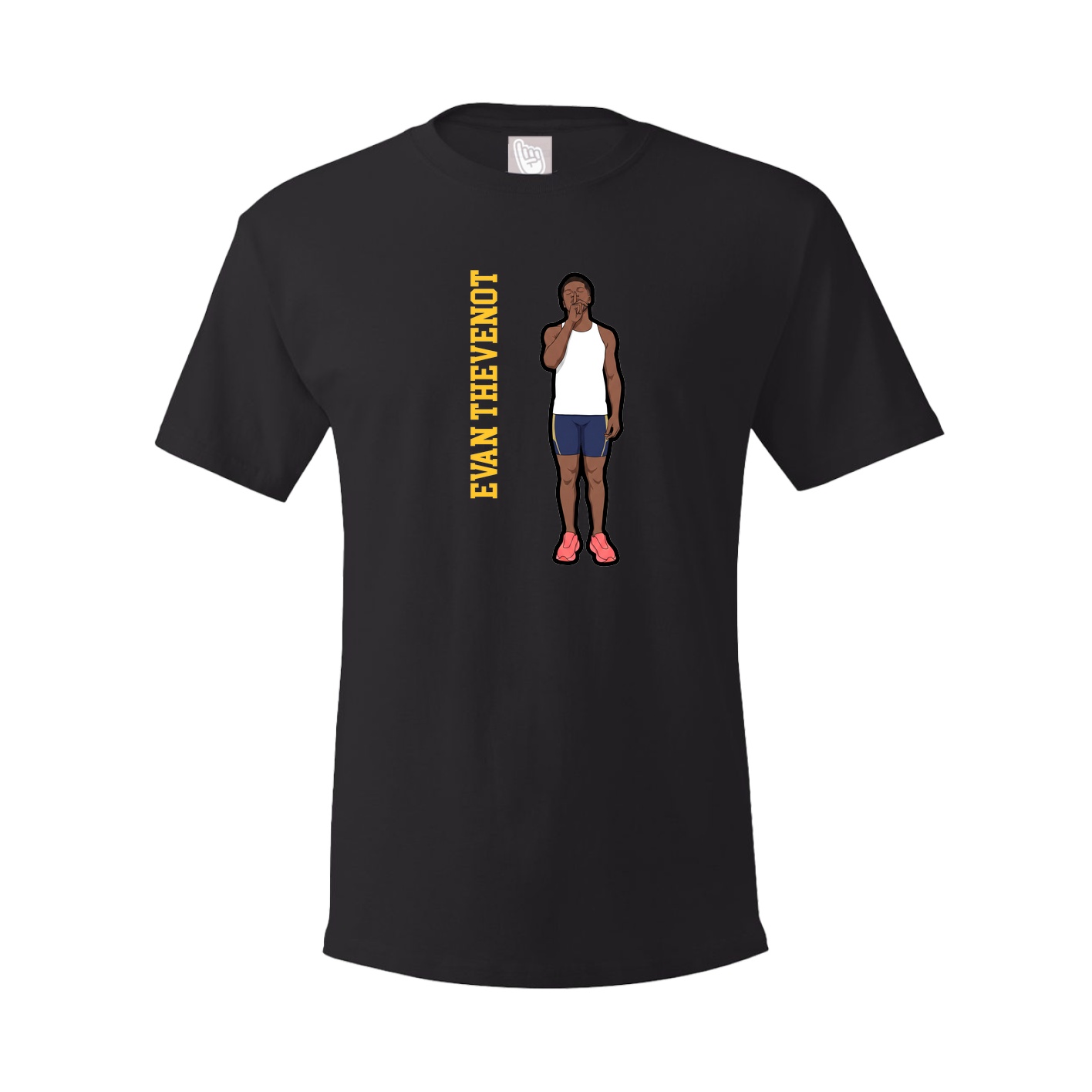 Youth Tee — Name Vertical in Black