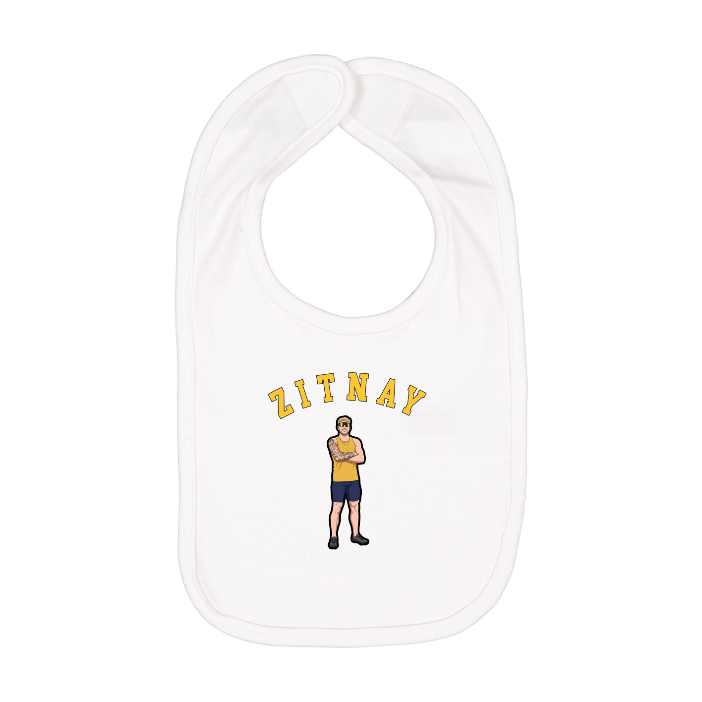 Infant Bib — Shirsey Arch in White