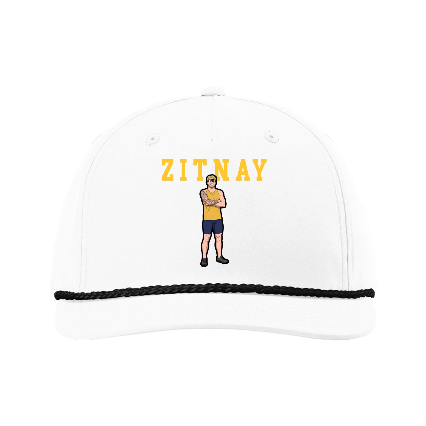 Five-Panel Classic Rope Cap — Shirsey in White