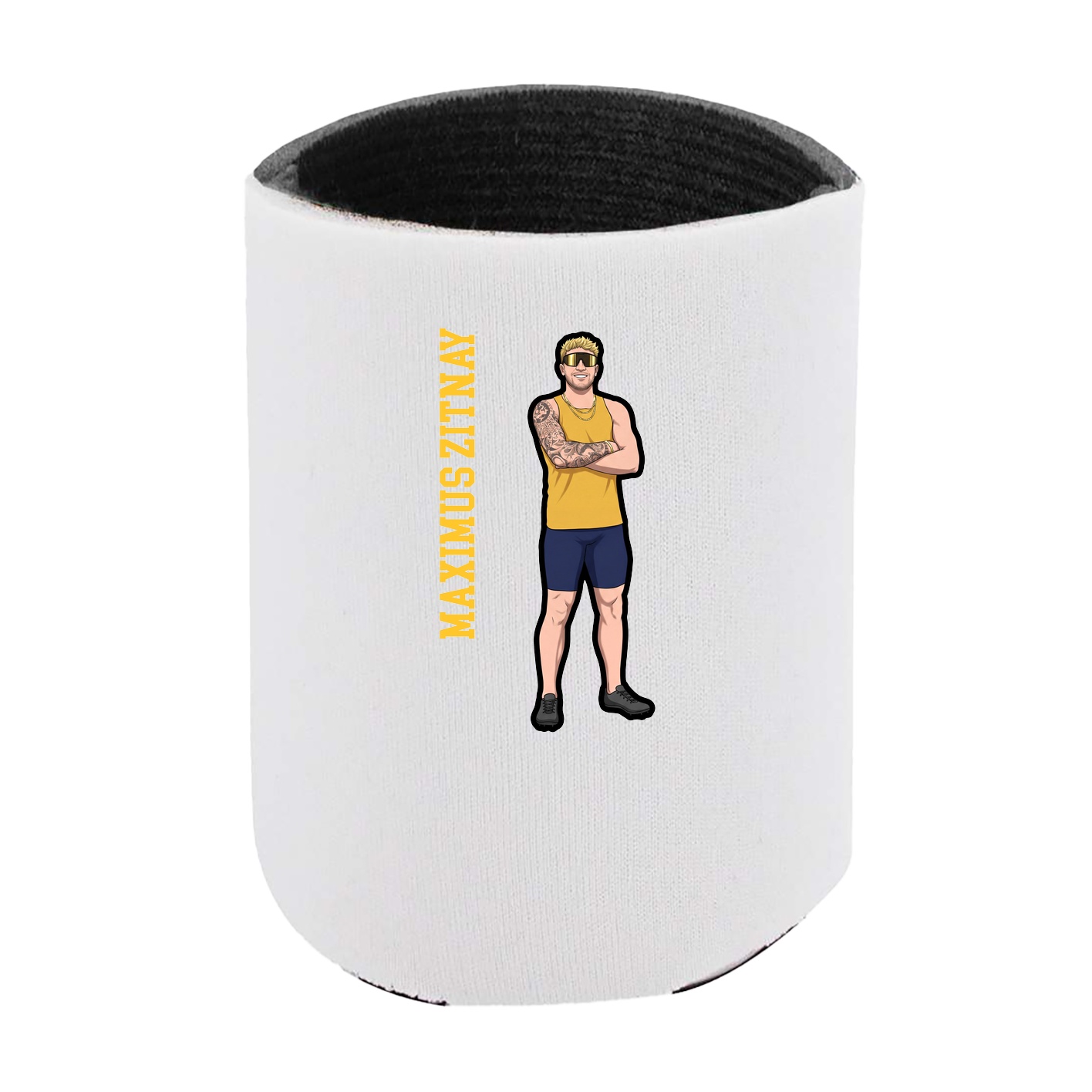 Can Holder — Name Vertical in White