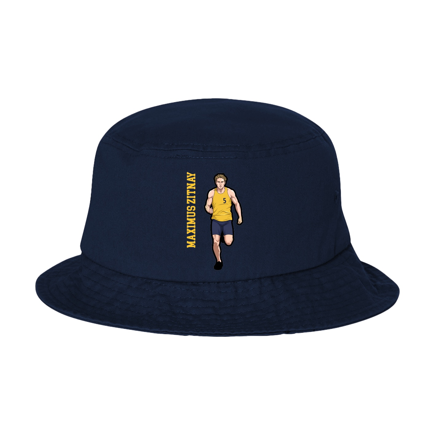 Bucket Cap — Name Vertical in Navy