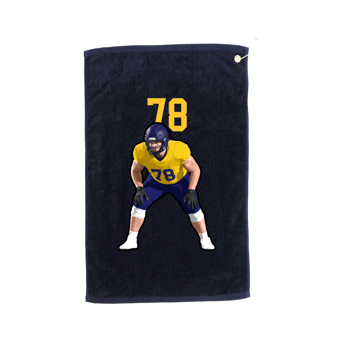 Golf Towel — Number Top in Navy