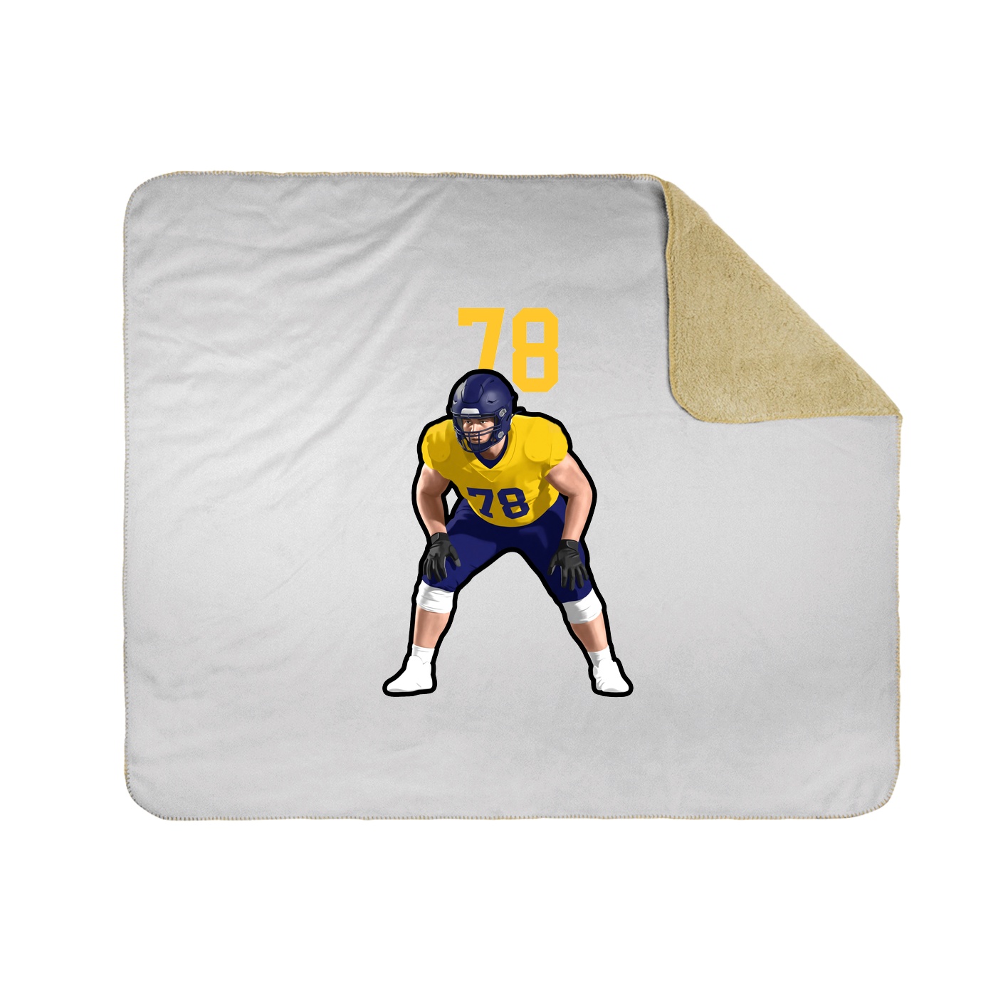 Throw Blanket — Number Top in White