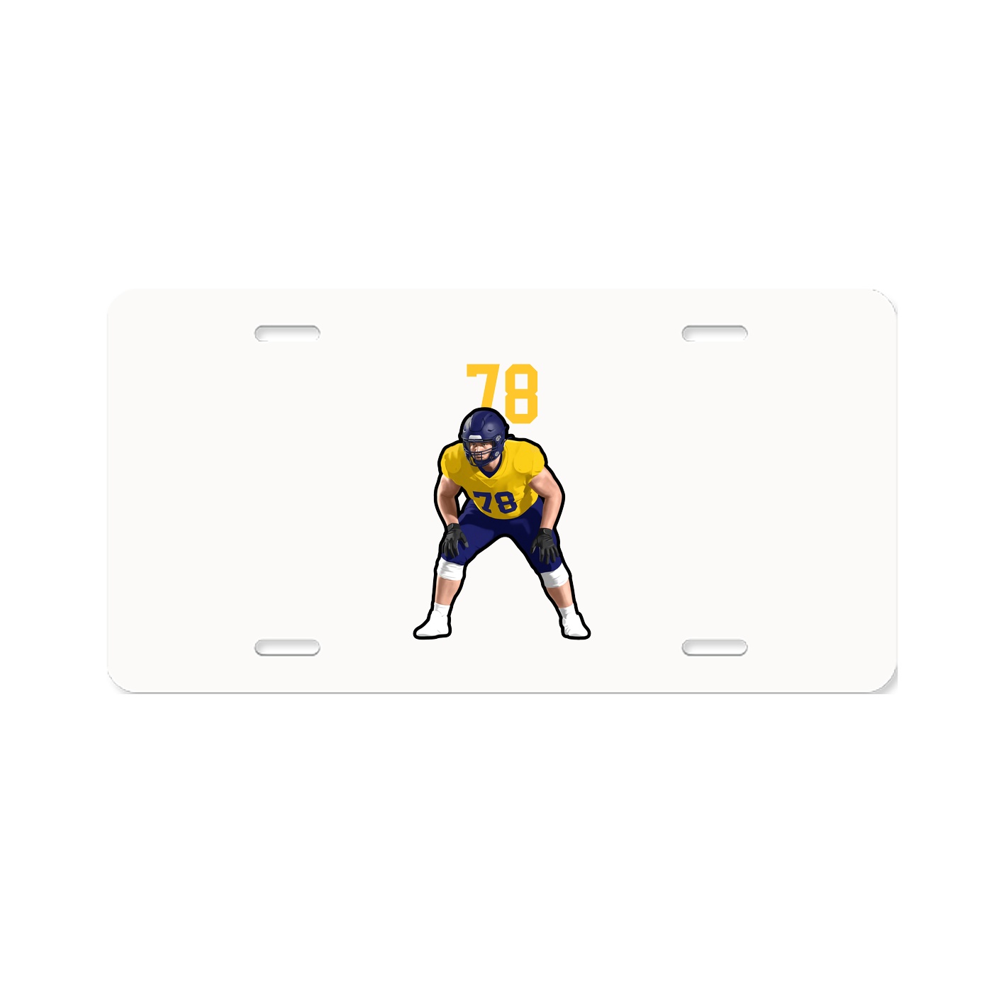 License Plate — Number Top in Classic