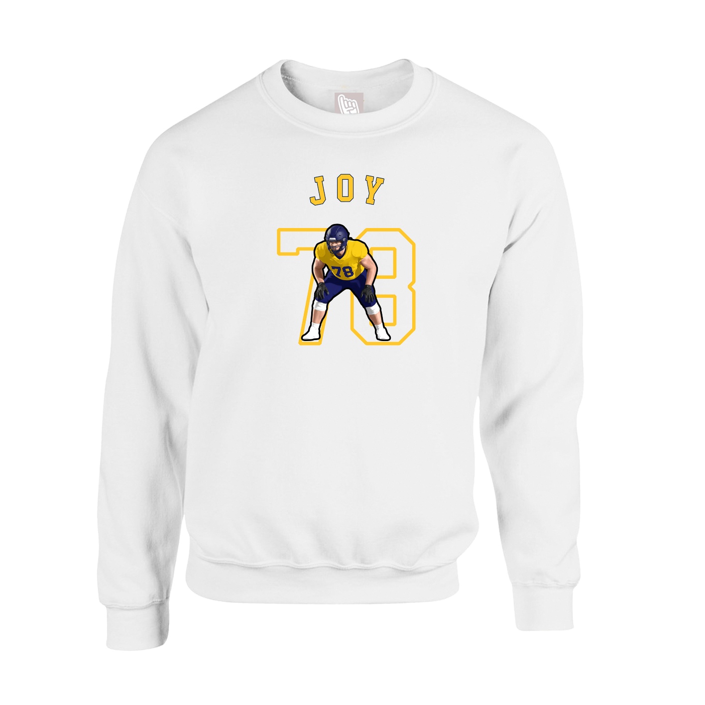 Fleece Crew — Shirsey Arch in White