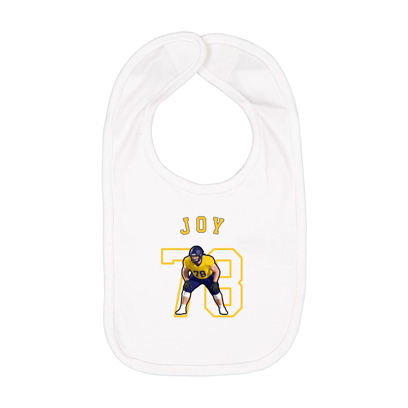 Infant Bib — Shirsey Arch in White