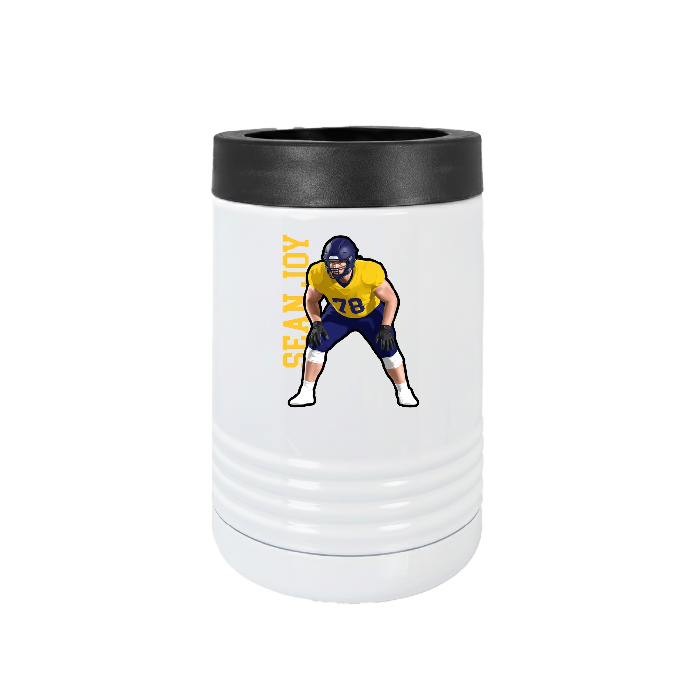 Beverage Holder — Name Vertical in White