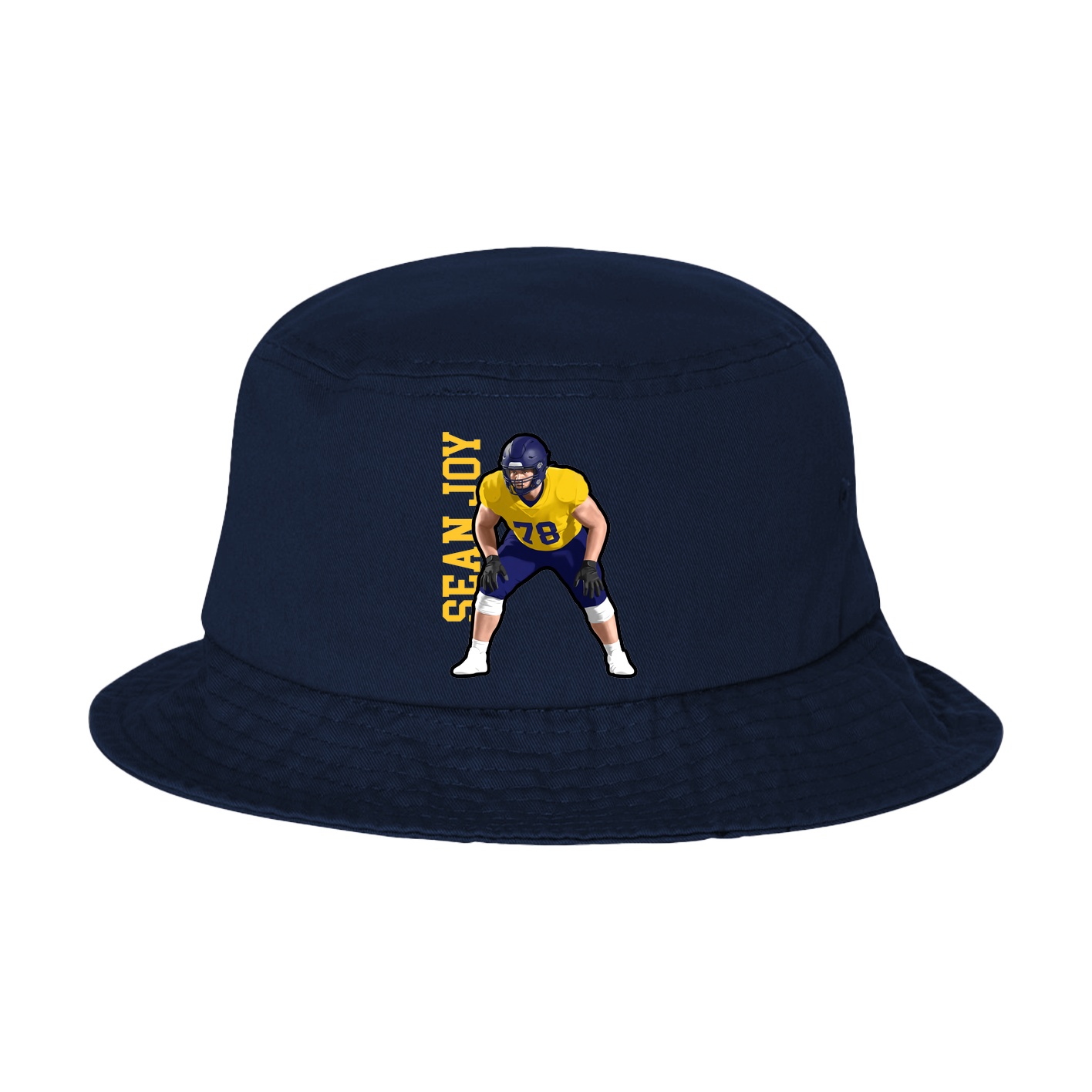 Bucket Cap — Name Vertical in Navy