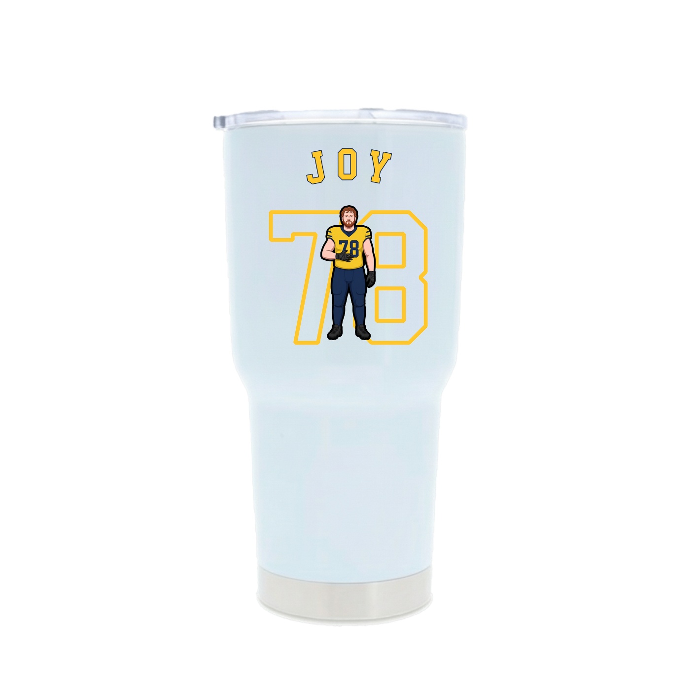 30oz Stainless Steel Tumbler — Shirsey Arch in White