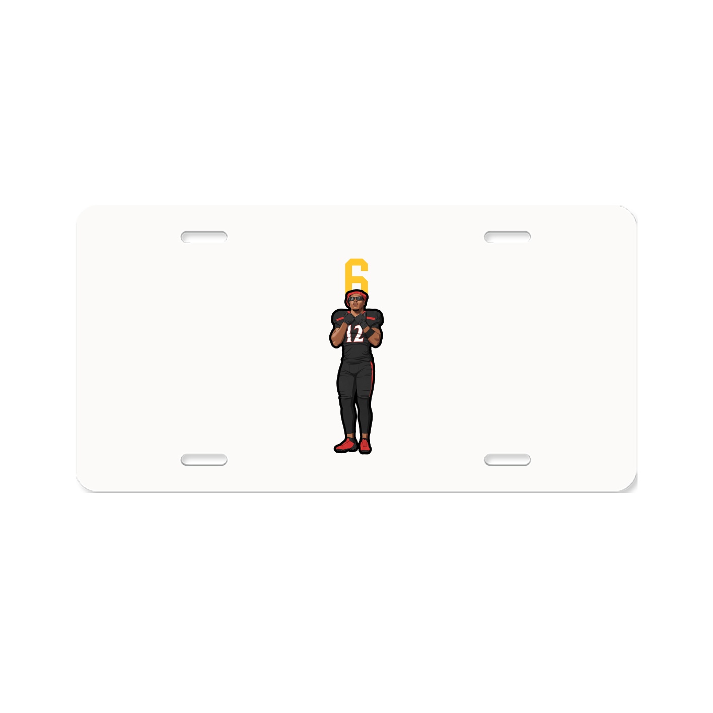 License Plate — Number Top in Classic