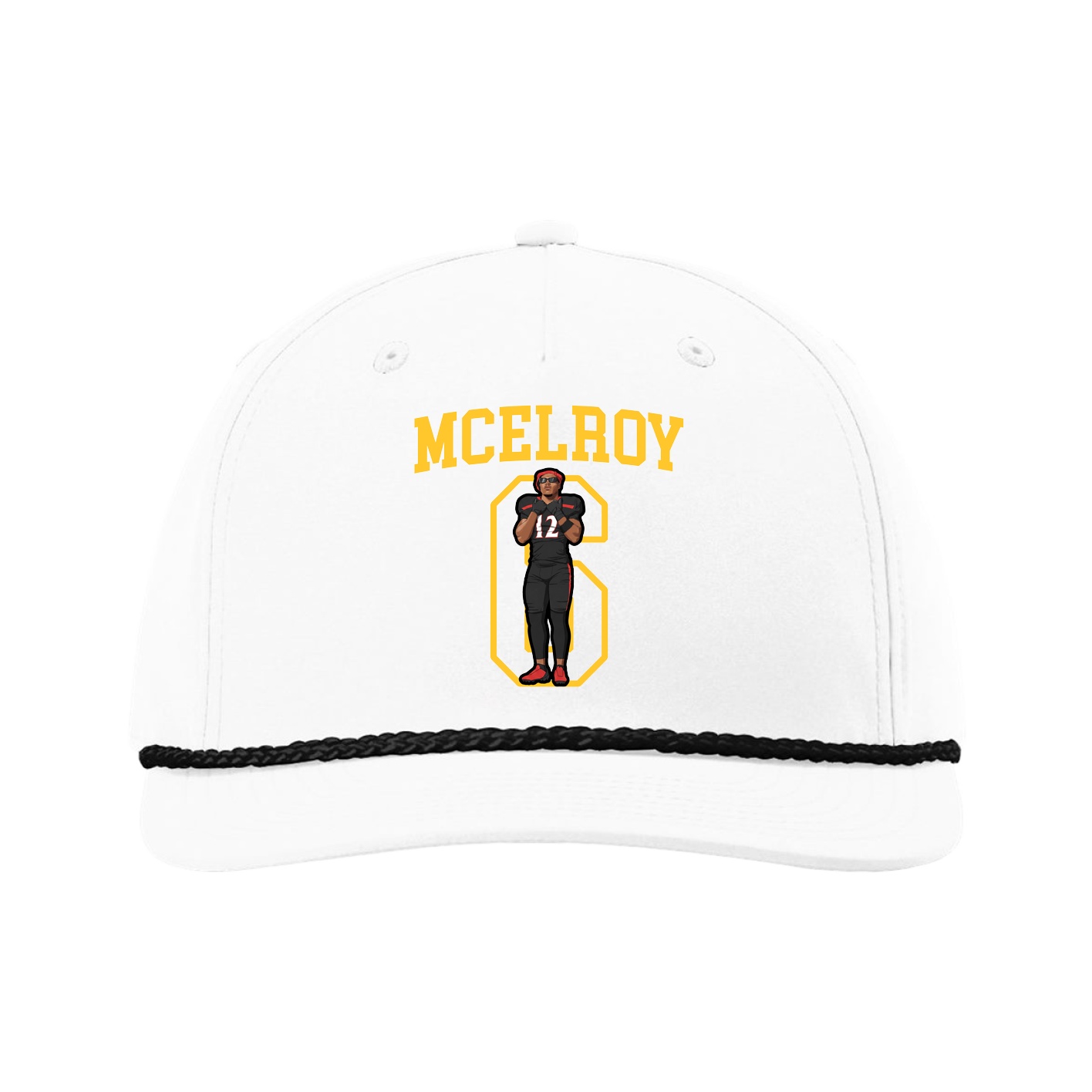 Five-Panel Classic Rope Cap — Shirsey in White