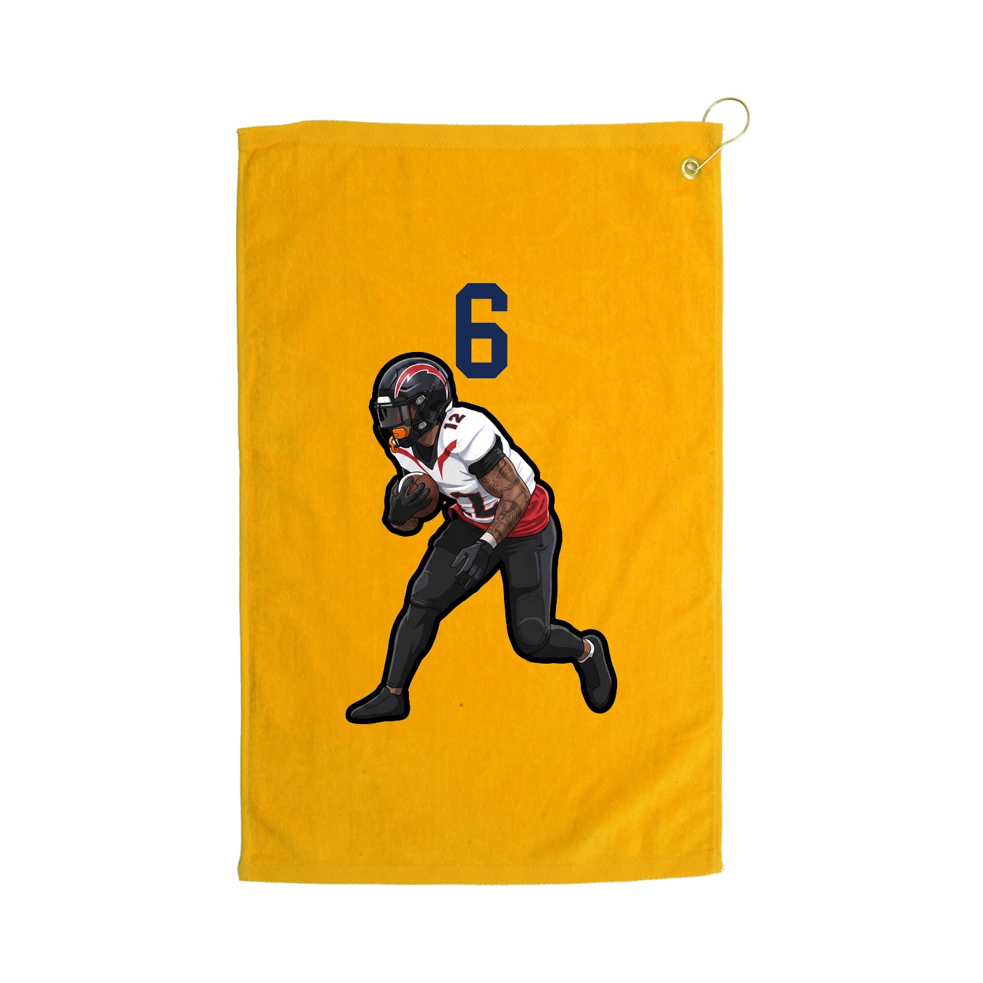 Golf Towel — Number Top in Gold