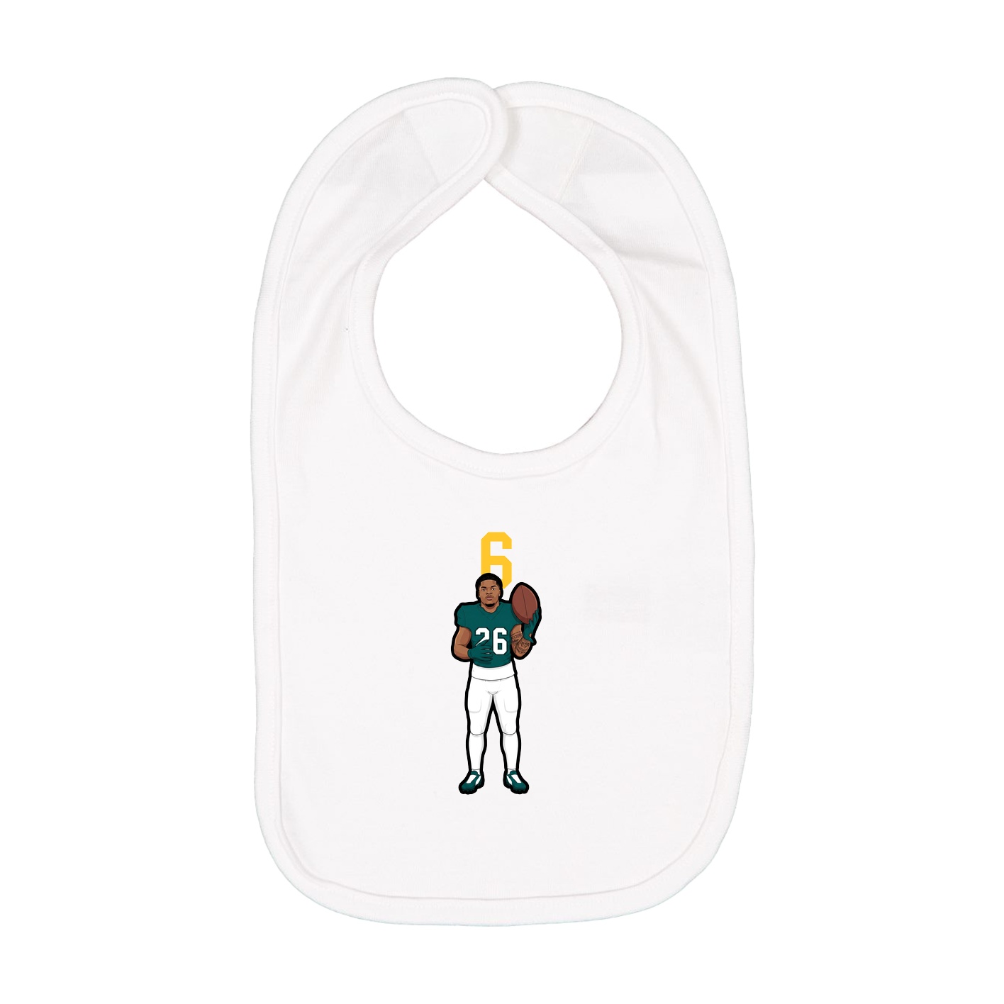 Infant Bib — Number Top in White