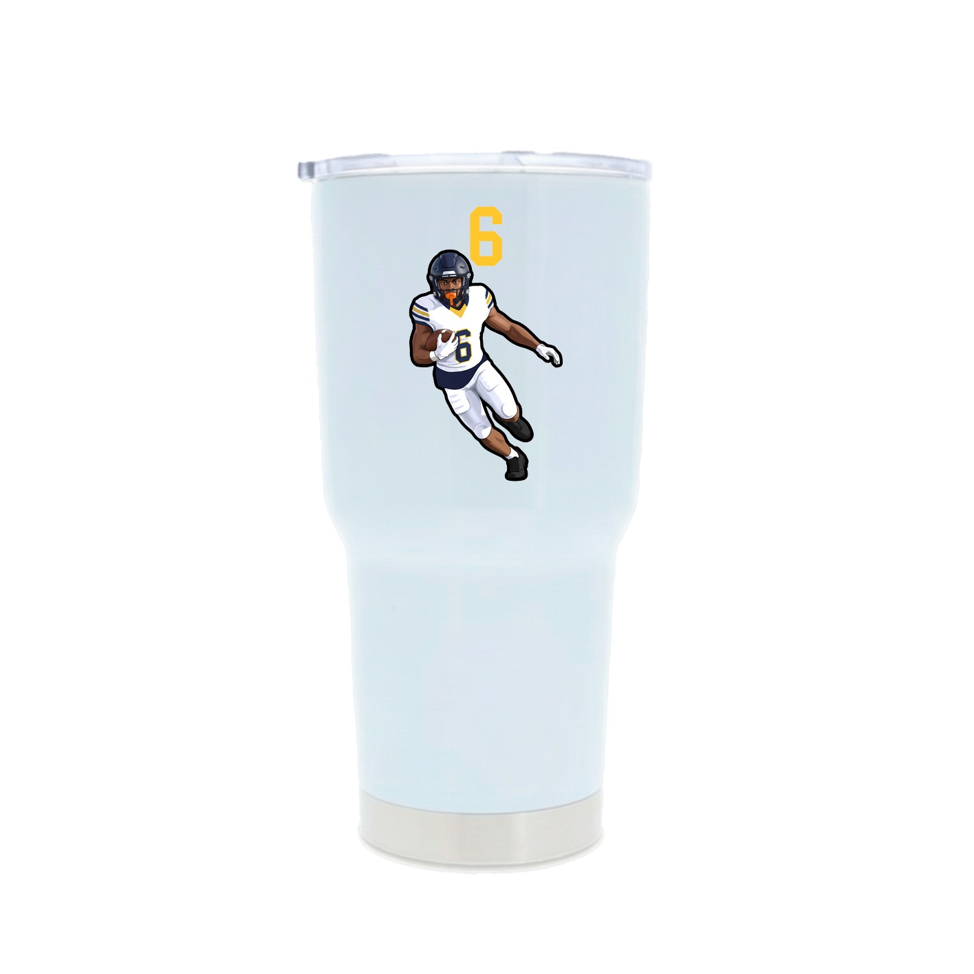 30oz Stainless Steel Tumbler — Number Top in White