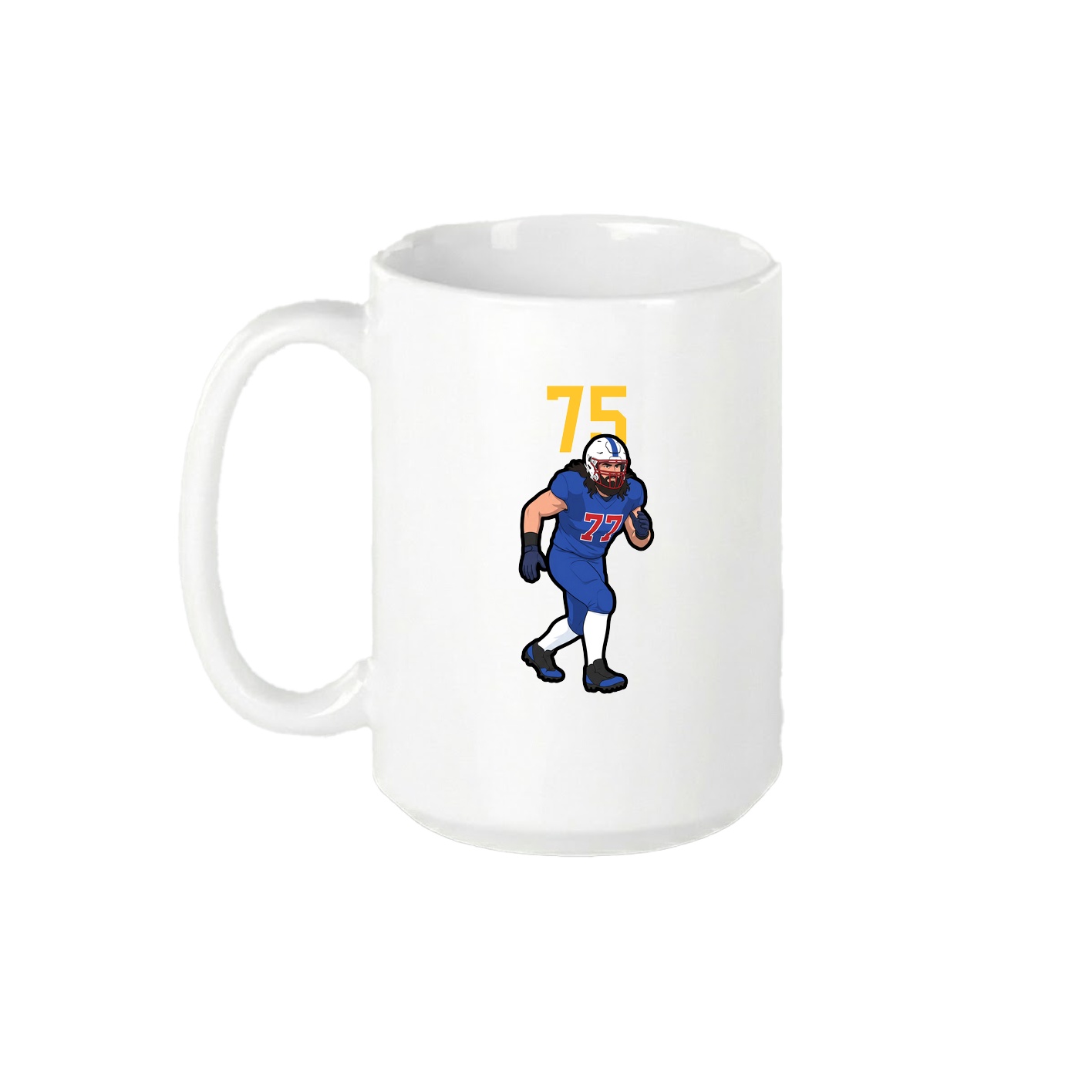 15oz Coffee Mug — Number Top in White