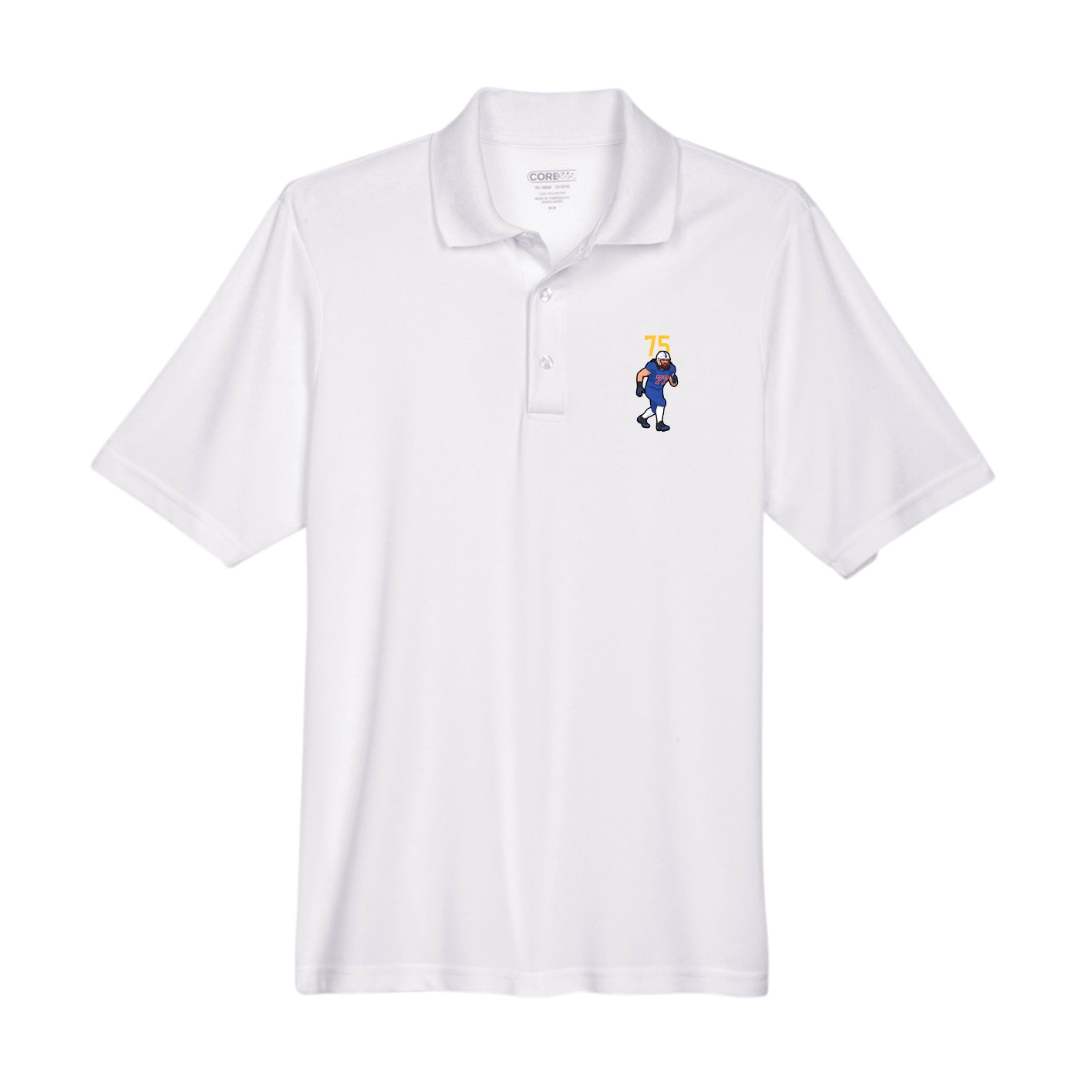 Performance Polo — Number Top in White
