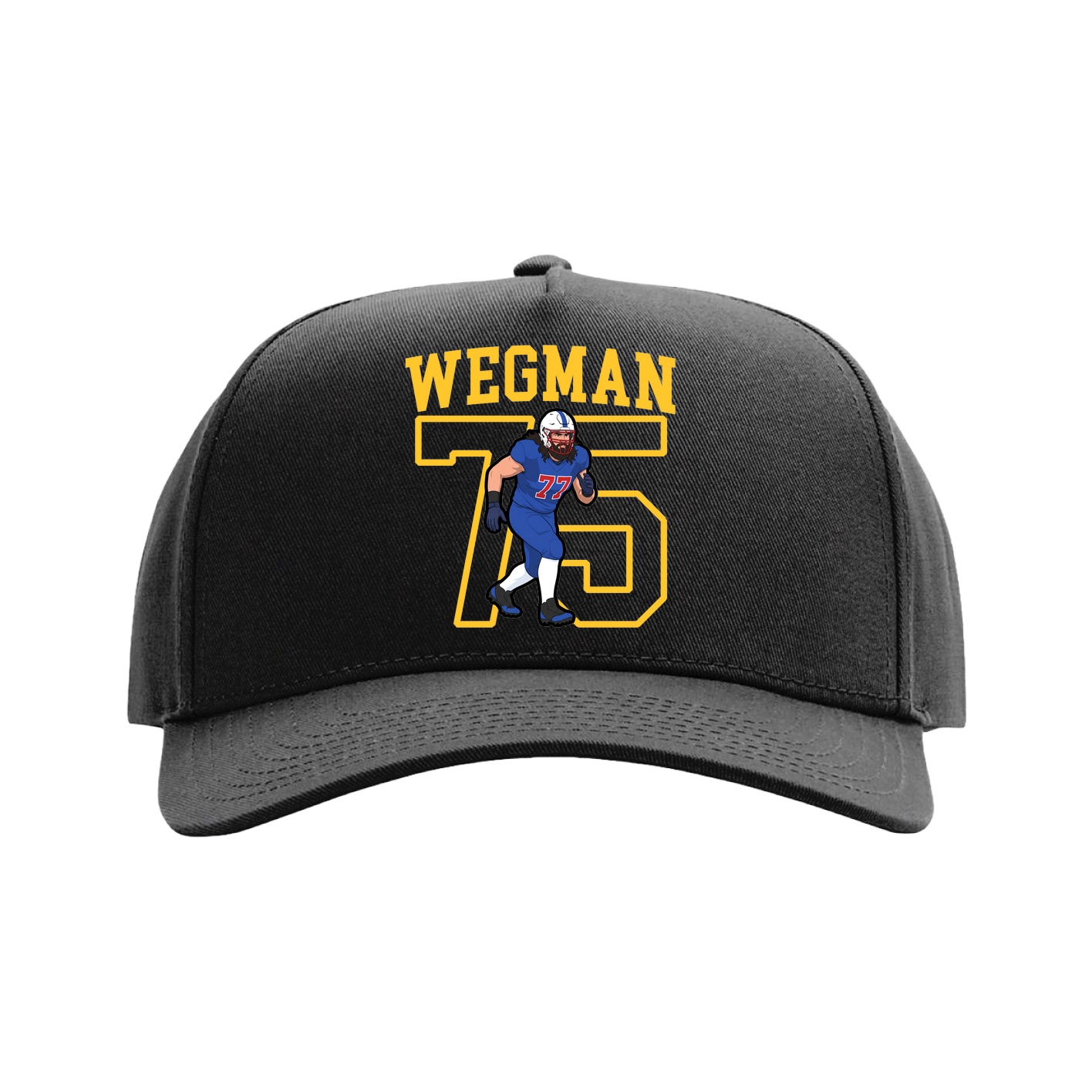 Full Fabric Five-Panel Champ Cap — Shirsey in Black