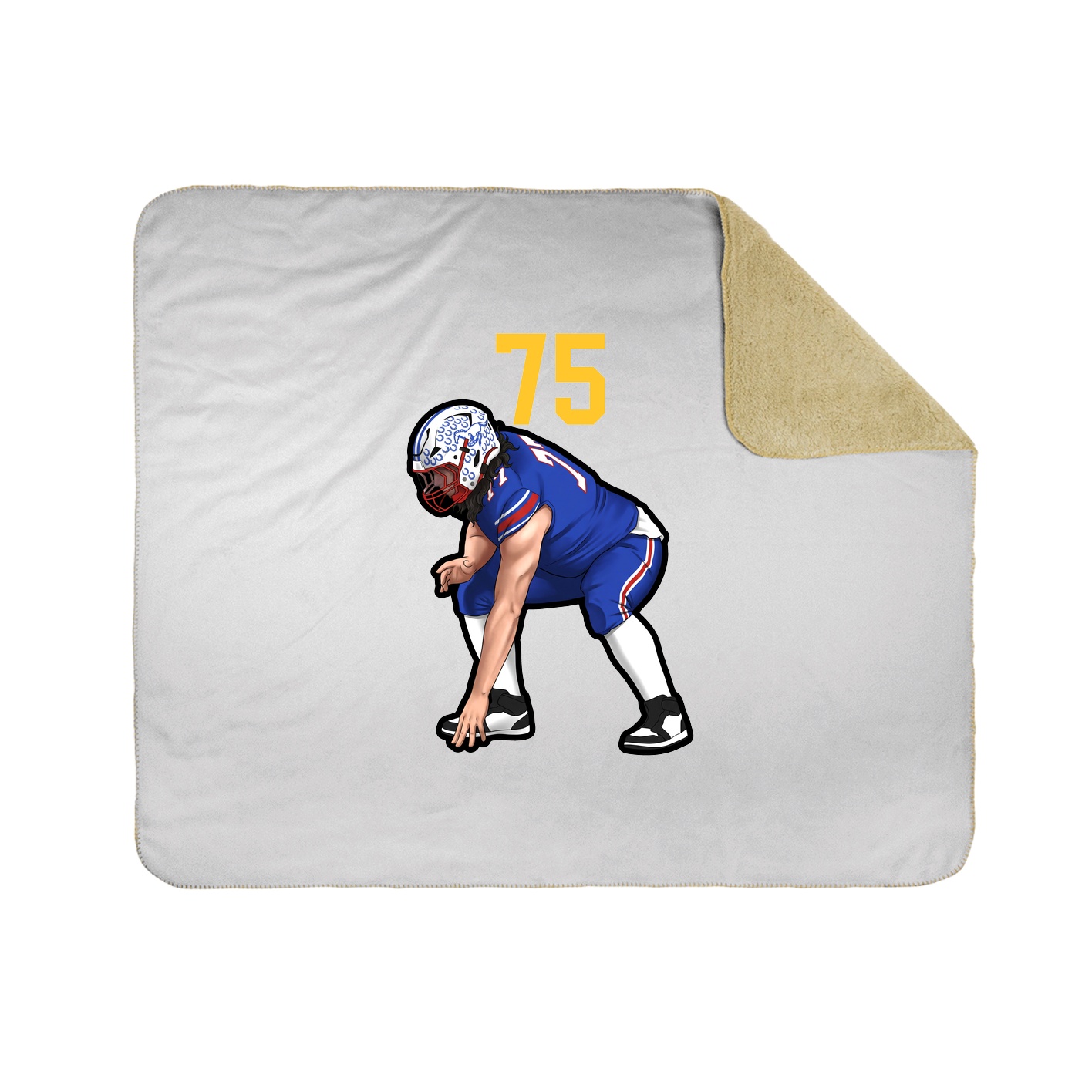 Throw Blanket — Number Top in White