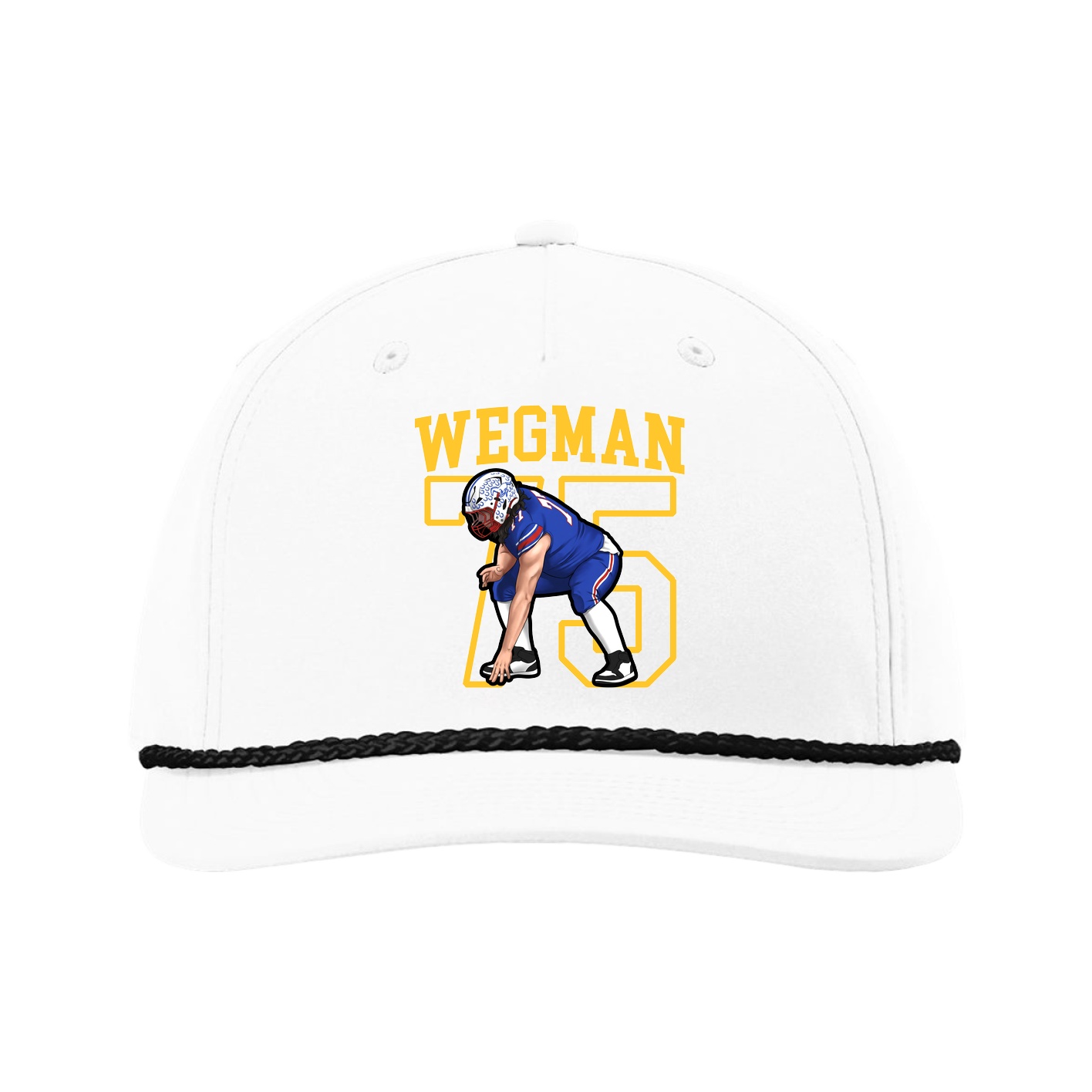 Five-Panel Classic Rope Cap — Shirsey in White