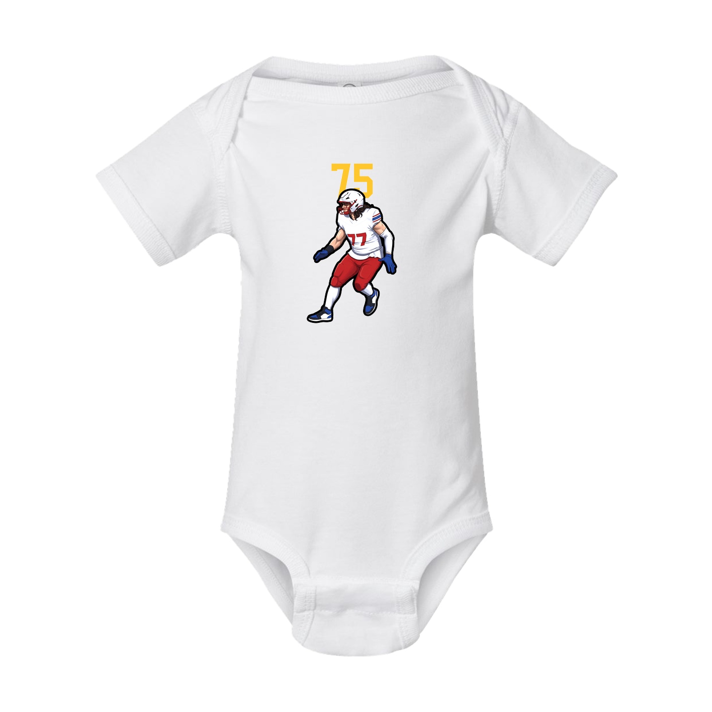 Baby Onesie — Number Top in White