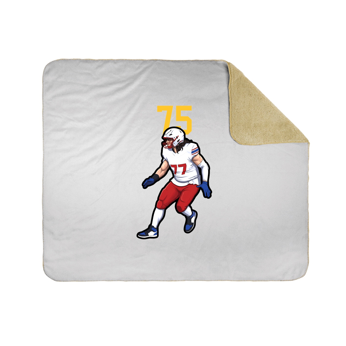Throw Blanket — Number Top in White