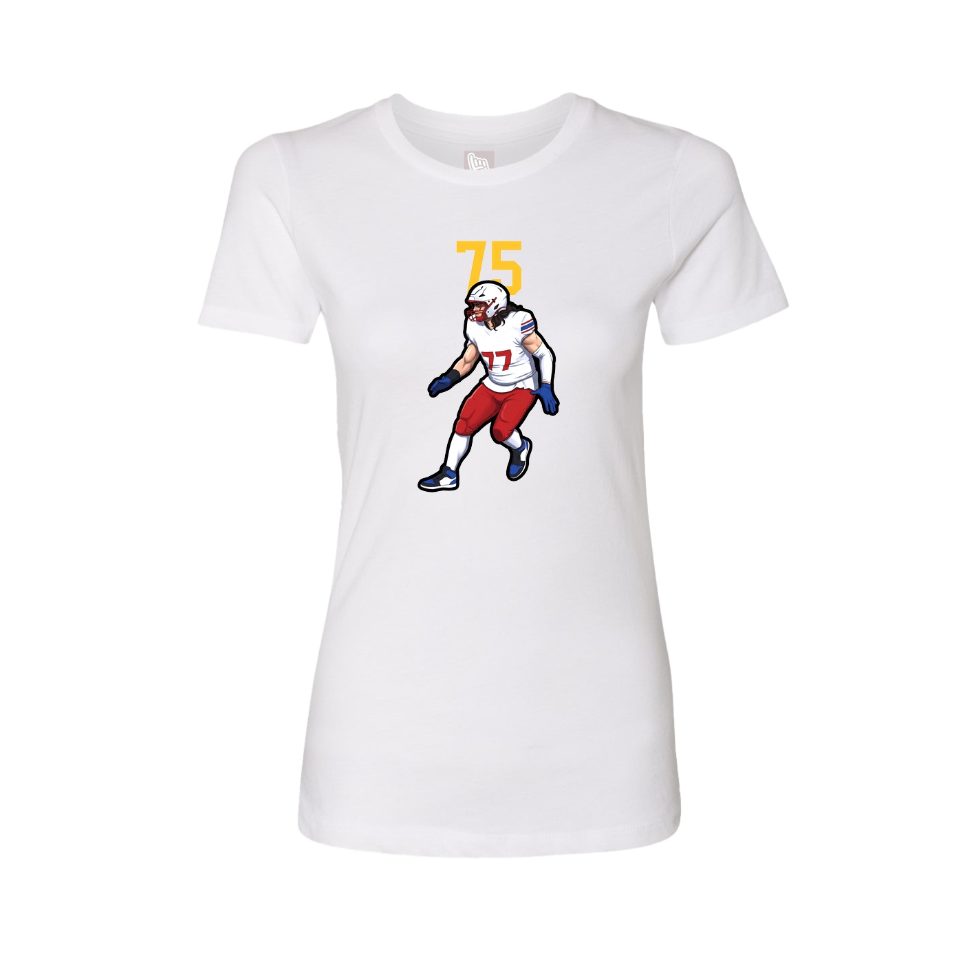 Womens Tee — Number Top in White