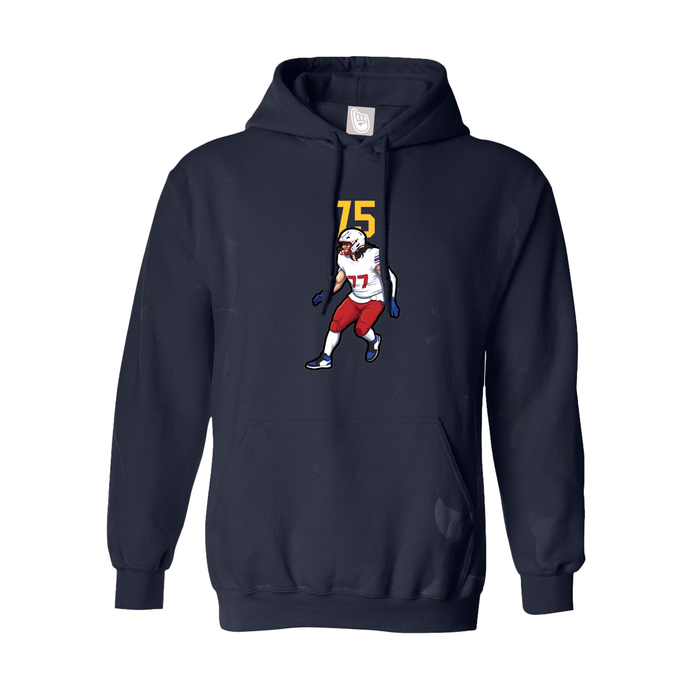 Hoodie — Number Top in Navy