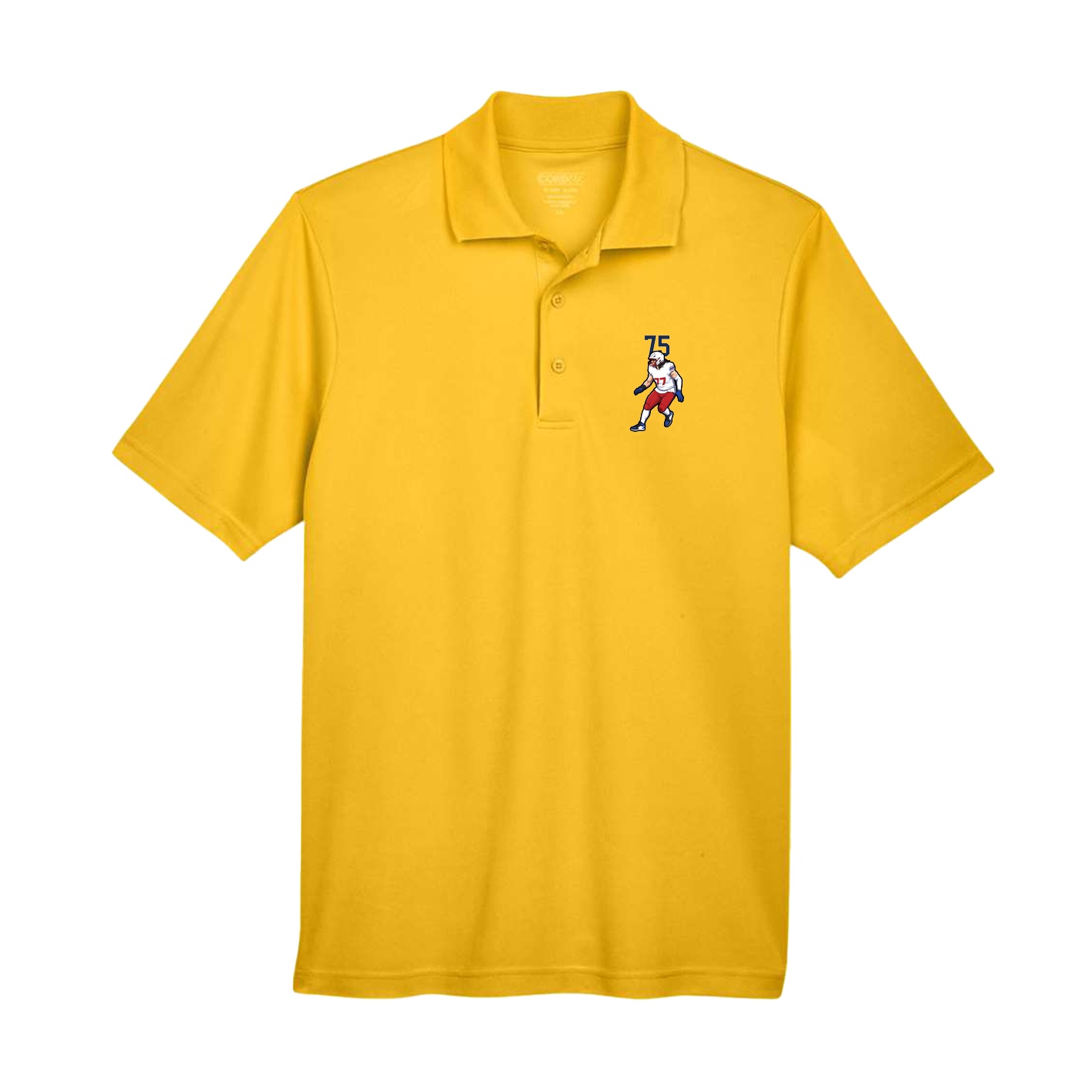 Performance Polo — Number Top in Gold