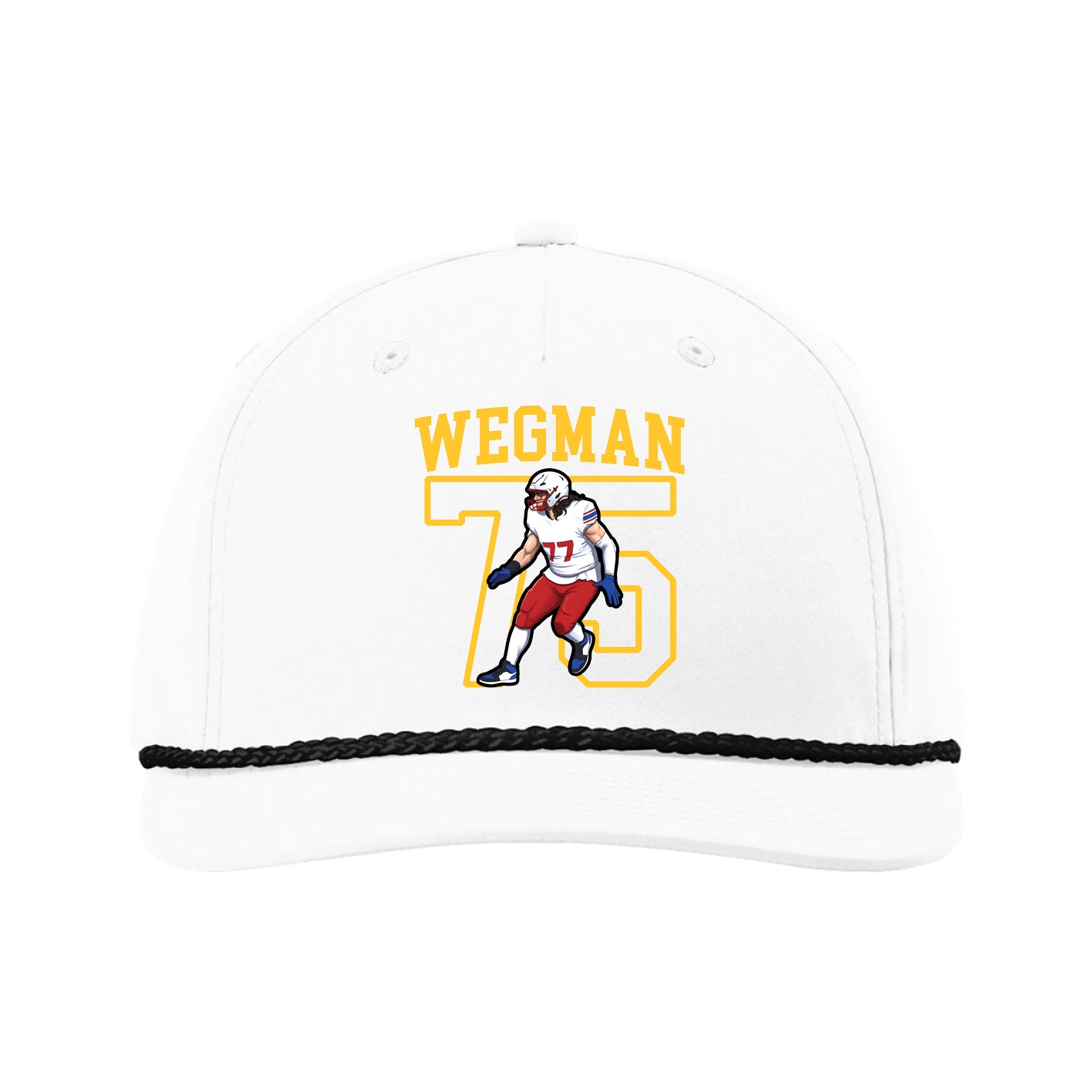 Five-Panel Classic Rope Cap — Shirsey in White